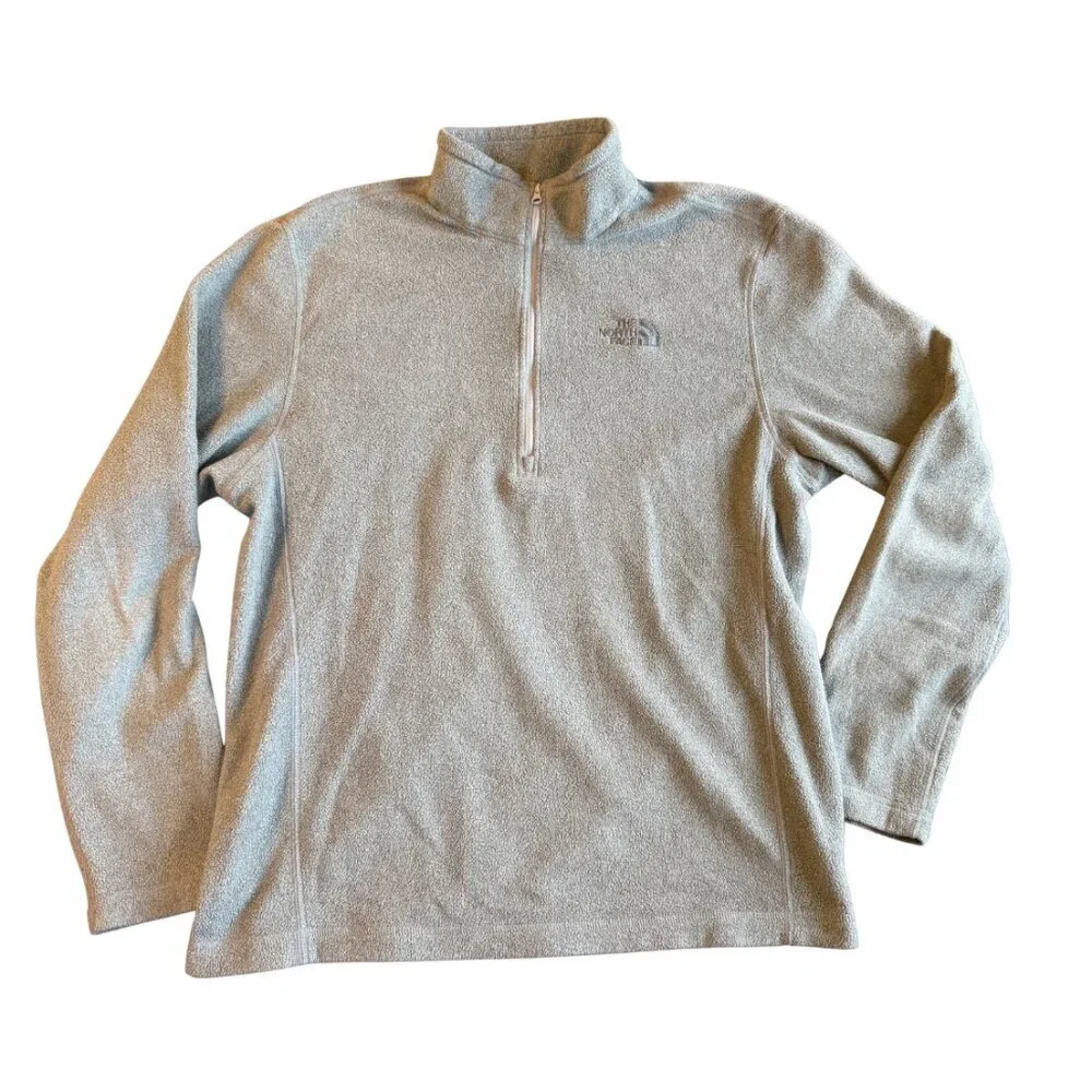 The North Face Men’s Quarter Zip Fleece Pullover Gray Size M